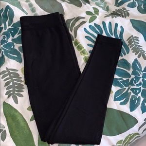 Black fleece lined leggings